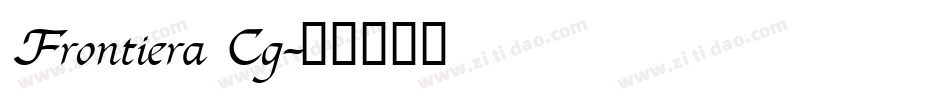 Frontiera Cg字体转换